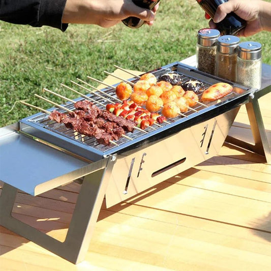 🔥🔥🔥Klappbarer Edelstahl-Grill für draußen