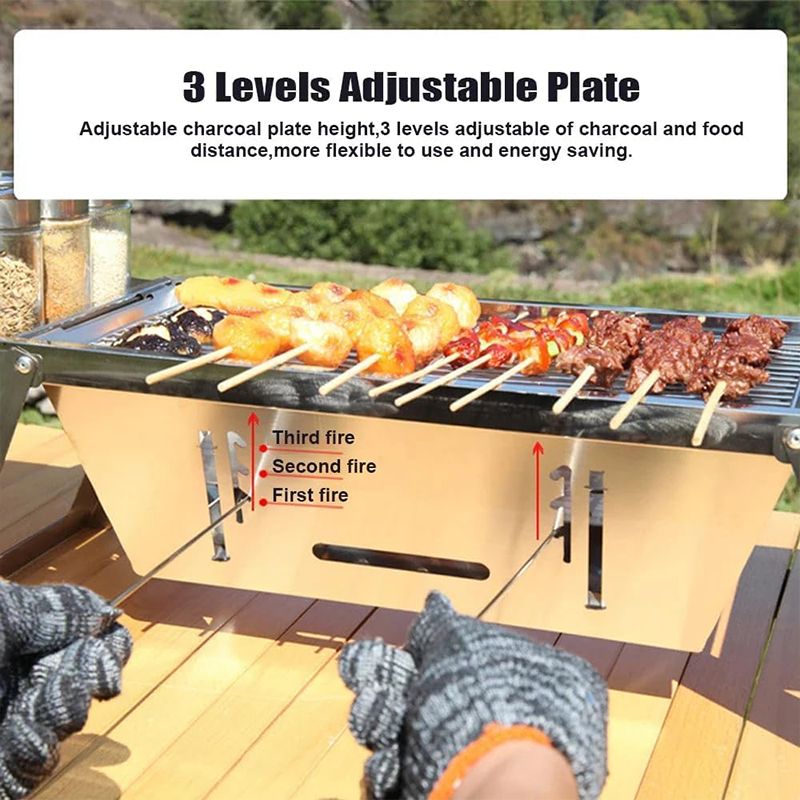 🔥🔥🔥Klappbarer Edelstahl-Grill für draußen