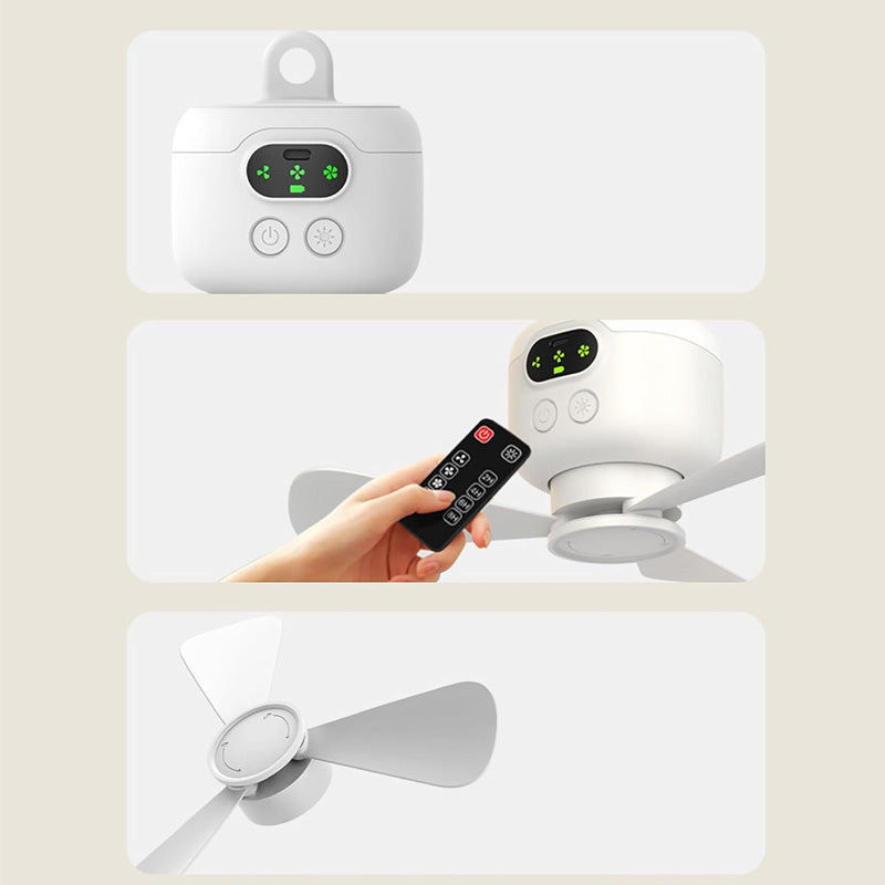 🌀 50% RABATT! ⏰ Wiederaufladbarer Deckenventilator mit LED – Akkubetrieben & kabellos – 3 Geschwindigkeiten, leiser Motor & perfekt für Camping, Pavillon oder Räume ohne Deckenanschluss 🔋