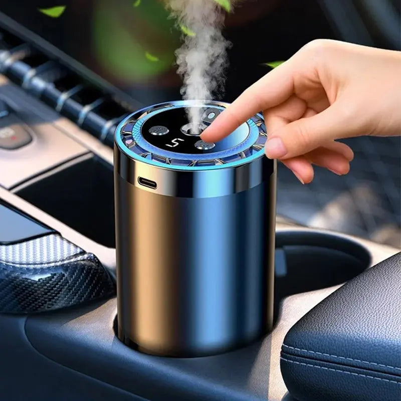 🚘 Auto-Diffusor mit Automatikstart & LED-Beleuchtung – 5x stärkerer Duft, 100% natürliche Öle, passt in jedes Fahrzeug!