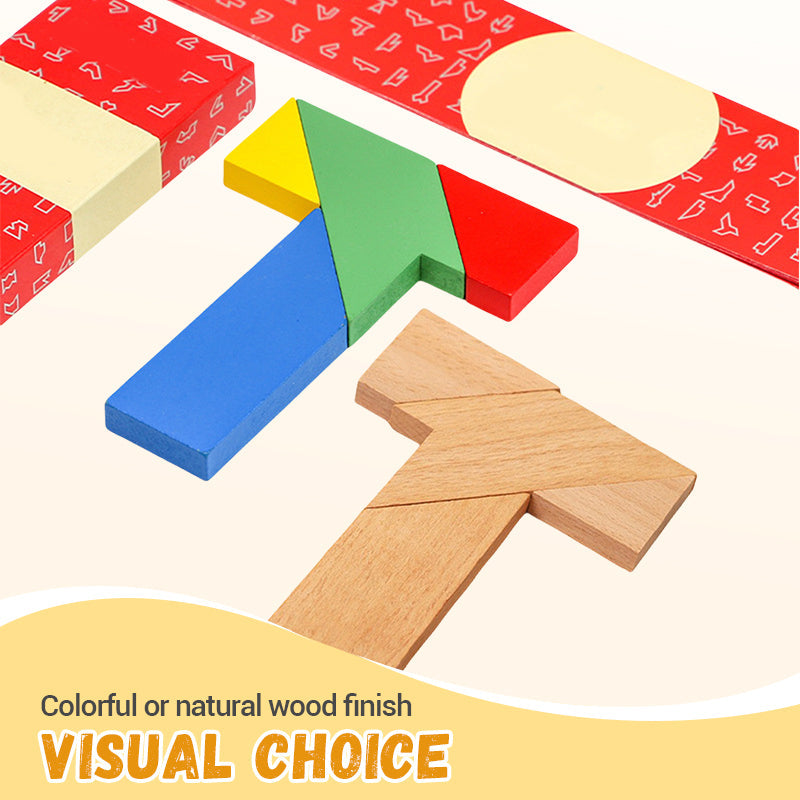 💥Sichern Sie sich 49 % Rabatt! Holz-Puzzle-Spielzeug in T-Form für pädagogische Zwecke