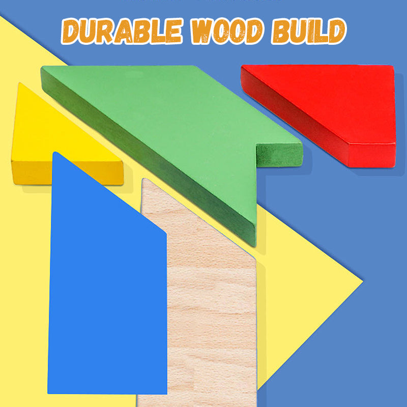 💥Sichern Sie sich 49 % Rabatt! Holz-Puzzle-Spielzeug in T-Form für pädagogische Zwecke