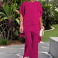 ✨50 % Rabatt – Charmantes Set aus asymmetrischem Oberteil 👗 Elegantes Set aus Hose mit weitem Bein – Bequem und perfekt für den Frühling