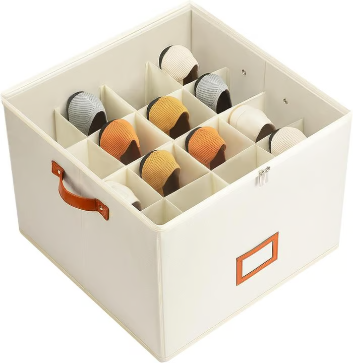 👟 50% RABATT! 🧺 Schuh-Aufbewahrungsbox aus Stoff – Zusammenklappbar, staubdicht & atmungsaktiv – Ideal für Schränke & Schlafzimmer ✨