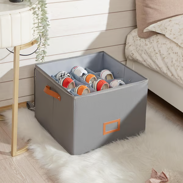 👟 50% RABATT! 🧺 Schuh-Aufbewahrungsbox aus Stoff – Zusammenklappbar, staubdicht & atmungsaktiv – Ideal für Schränke & Schlafzimmer ✨