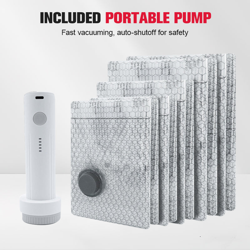 🧳 50% RABATT! ✨ Reise-Vakuumbeutel-Set mit Pumpe – Platzsparend, Robust & Perfekt Für Mehr Stauraum Auf Reisen 🔋