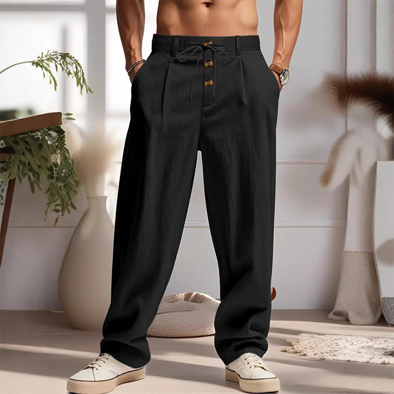 💎 -50% AUF HERREN FREIZEIT-HOSE MIT GERADEM BEIN! 💎 Kordelzug, Atmungsaktives Material & Vielseitiger Stil ✨