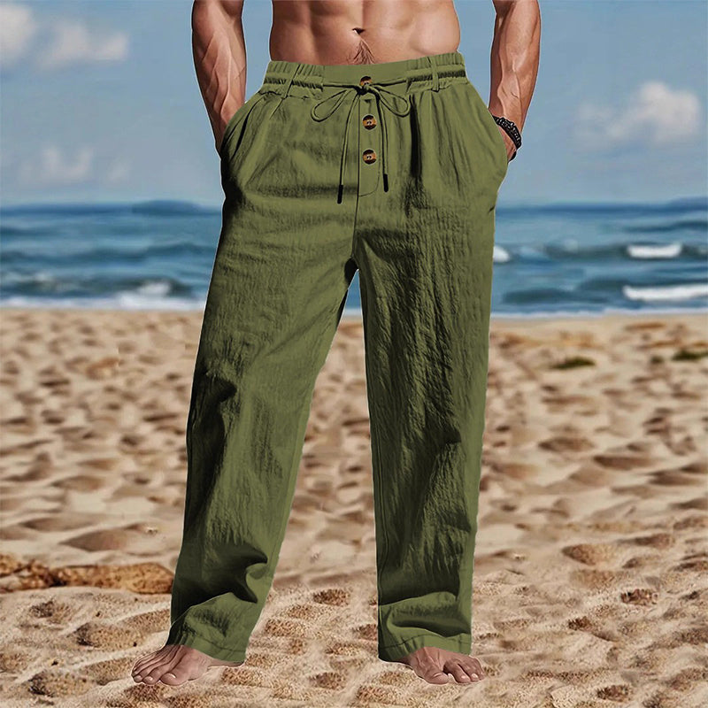 💎 -50% AUF HERREN FREIZEIT-HOSE MIT GERADEM BEIN! 💎 Kordelzug, Atmungsaktives Material & Vielseitiger Stil ✨