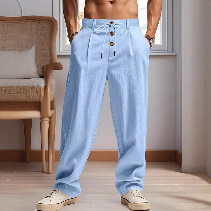 💎 -50% AUF HERREN FREIZEIT-HOSE MIT GERADEM BEIN! 💎 Kordelzug, Atmungsaktives Material & Vielseitiger Stil ✨