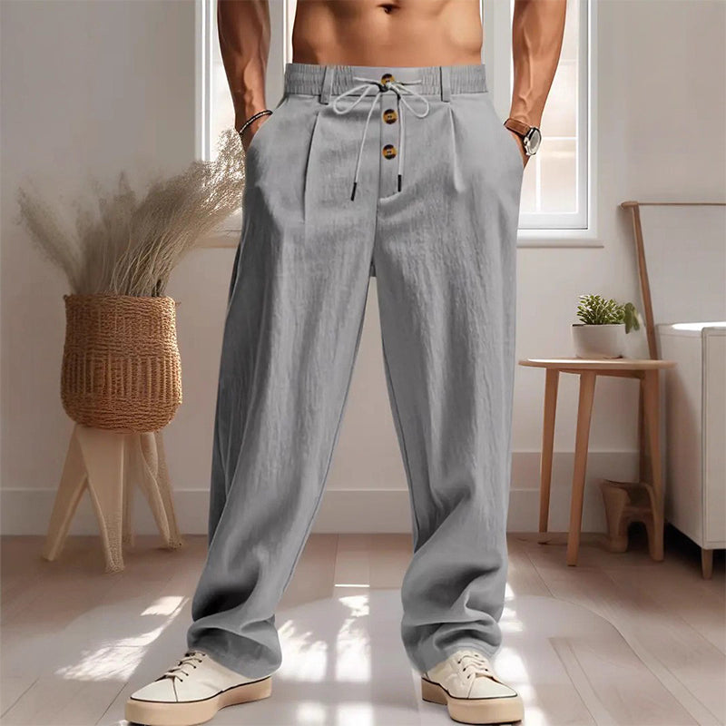💎 -50% AUF HERREN FREIZEIT-HOSE MIT GERADEM BEIN! 💎 Kordelzug, Atmungsaktives Material & Vielseitiger Stil ✨