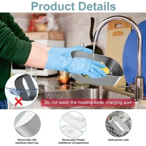 Tragbare Heiz-Lunchbox mit Edelstahl-Einsatz – Trockene Erwärmung, 12V/220V & doppelte Spannung – Ideal für Auto, Büro & Reisen ⚡