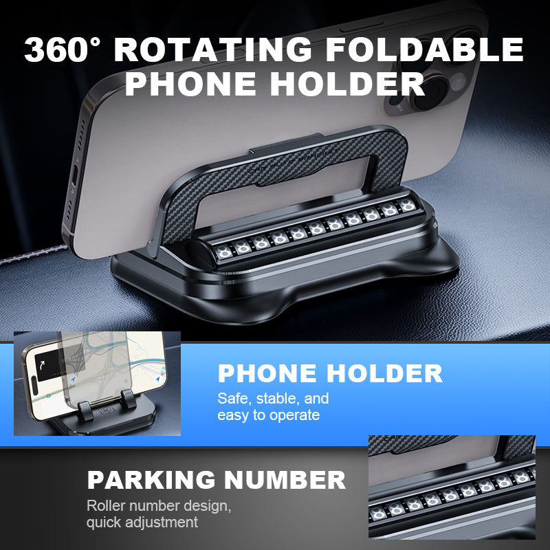 ✨ 360° drehbarer, faltbarer Handyhalter – Universelles Design, rutschfeste Unterseite, geeignet für Schreibtisch, Auto und Reisen 🚗💻