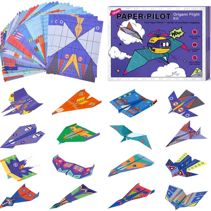 ✈️ 50% RABATT JETZT! ✨ Kreatives DIY-Papierfliegerset - Baue & Starte 10 Modelle, Pädagogisches STEM-Spielzeug für Kinder 6-12 Jahre 🧠🎯