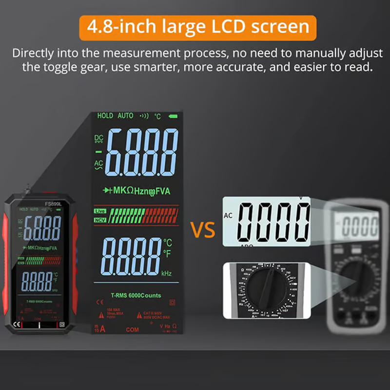 🔧 60% RABATT! ⚡ USB-Aufladbares Digitalmultimeter – Automatische Bereichswahl, LCD-Hintergrundbeleuchtung & Tragbares Design 🔋