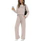 👚 60% RABATT! 👖 Damen-Set Top & Hose – Bequemer Rundhals, Verstellbare Kordel & Vielseitiger Style ✨