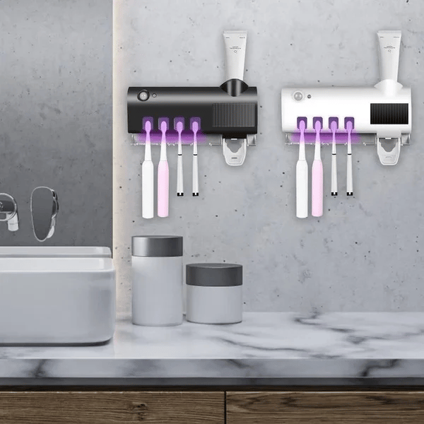 ⏰🦷 UV-Zahnbürsten-Sterilisator & Halter zur Wandmontage