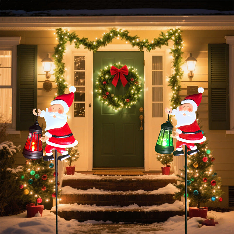Solarbetriebene Weihnachtsmann-Gartensteckleuchte