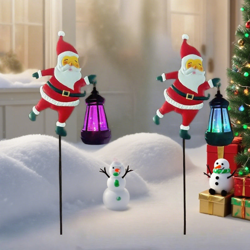 Solarbetriebene Weihnachtsmann-Gartensteckleuchte