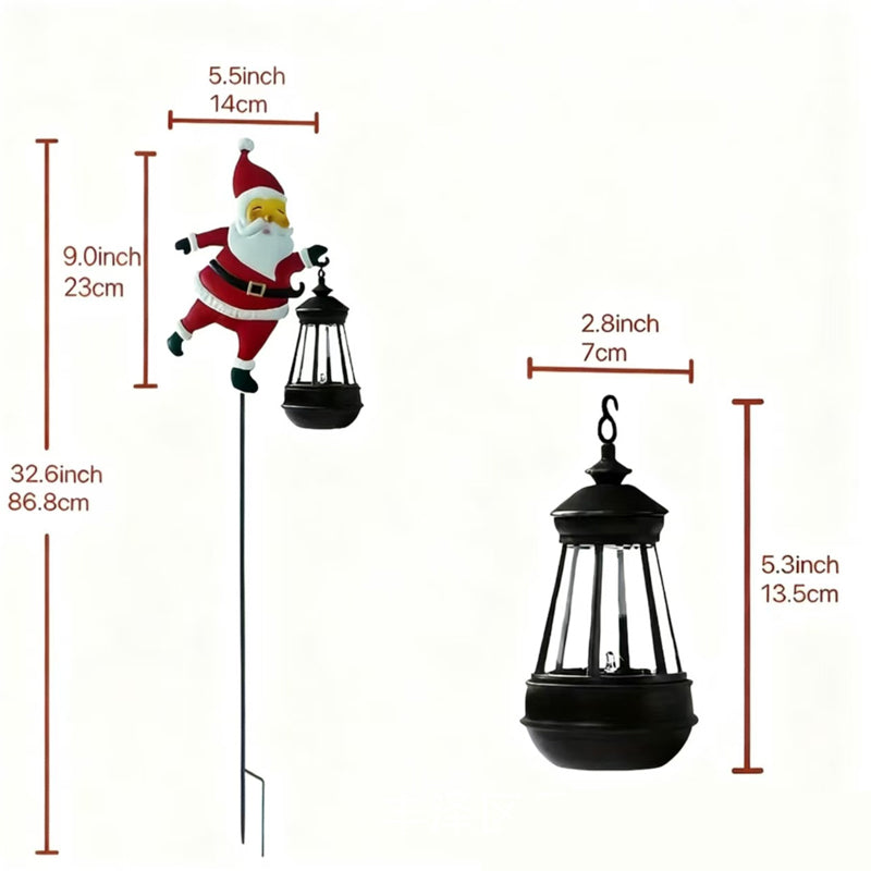Solarbetriebene Weihnachtsmann-Gartensteckleuchte