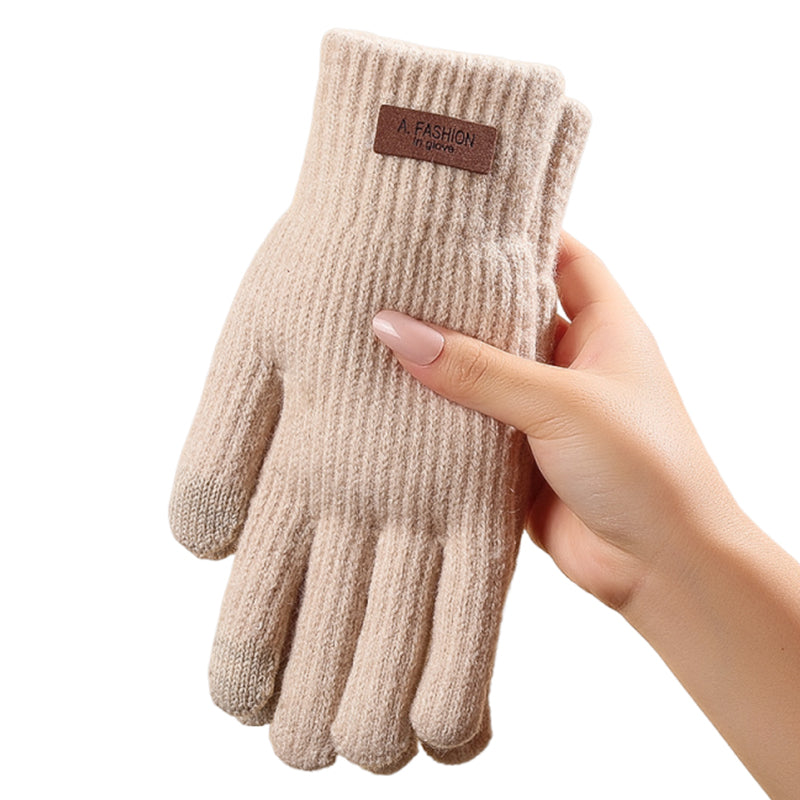 🧤 50% RABATT JETZT! ✨ Warme Thermo-Strickhandschuhe mit Touchscreen-Funktion - Weiches Fleecefutter mit Elastischem Bund für Outdoor-Aktivitäten ❄️📱