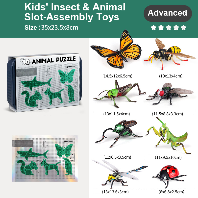 Black Friday Sale🚀 Kinderspielsachen für Kinder insekten und tierische Slot-Assembly