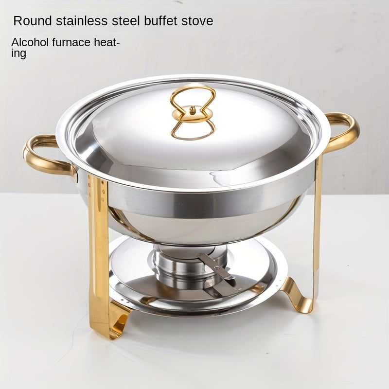 🔥 JETZT 50 % RABATT! 🎄 Buffet-Set mit Warmhaltefunktion aus Edelstahl – gleichmäßige Hitzeverteilung und langlebig, perfekt für Feste und Partys ✨