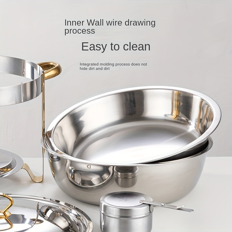 🔥 JETZT 60 % RABATT! 🎄 Buffet-Set mit Warmhaltefunktion aus Edelstahl – gleichmäßige Hitzeverteilung und langlebig, perfekt für Feste und Partys ✨