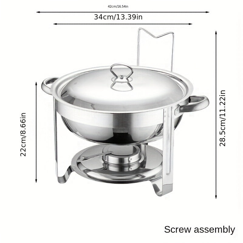🔥 JETZT 50 % RABATT! 🎄 Buffet-Set mit Warmhaltefunktion aus Edelstahl – gleichmäßige Hitzeverteilung und langlebig, perfekt für Feste und Partys ✨