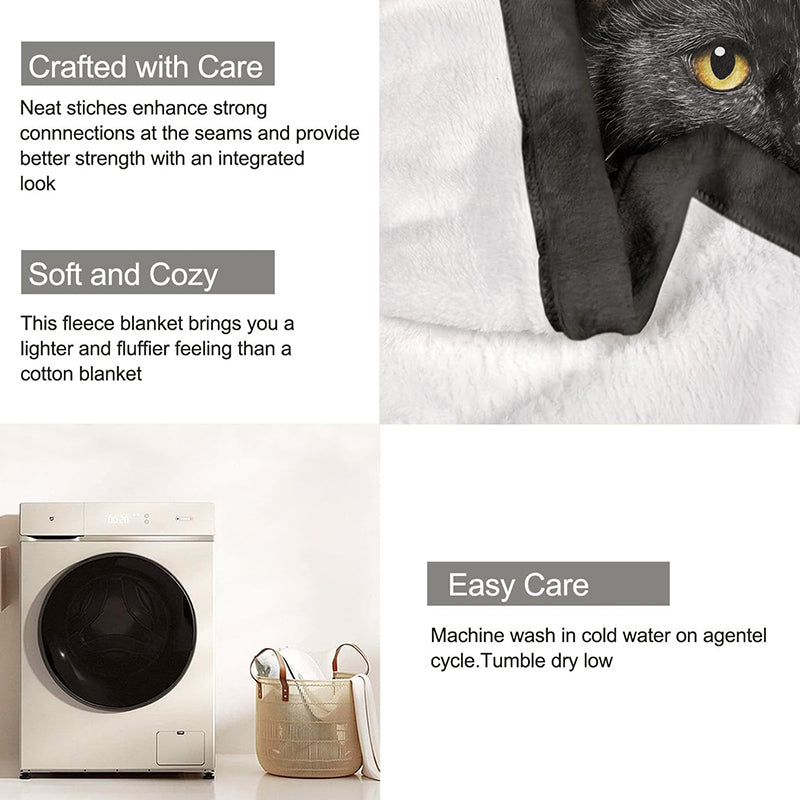 ⏳LETZTER TAG DES AUSVERKAUFS 50 % RABATT!⏰🐱Schwarze Katze – Gemütliche Decke für jede Jahreszeit