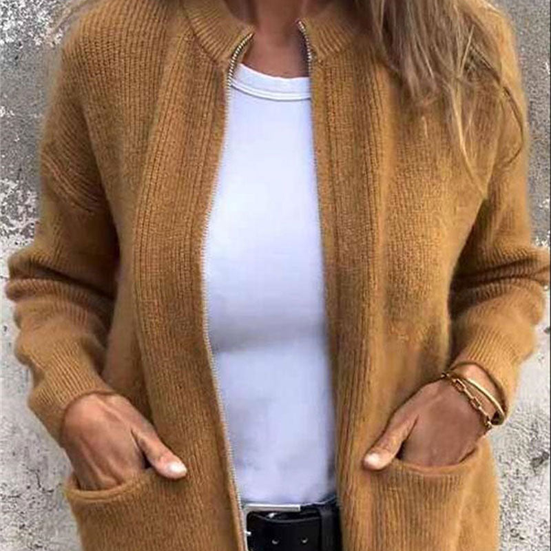 Gemütliche Strickjacke mit Reißverschluss für Damen🔥Kauf 2 Artikel versandkostenfrei🔥
