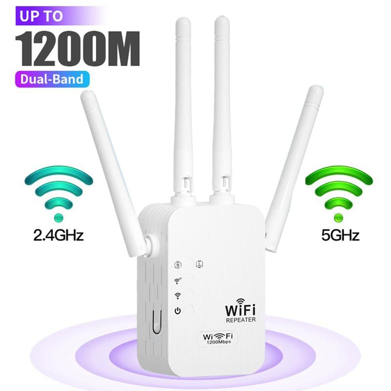 🔥 2025 WLAN-Verstärker – 1200 Mbit/s, Dualband (5 GHz / 2,4 GHz) 📶 Maximale Signalverstärkung – stabile Verbindung im ganzen Haus!