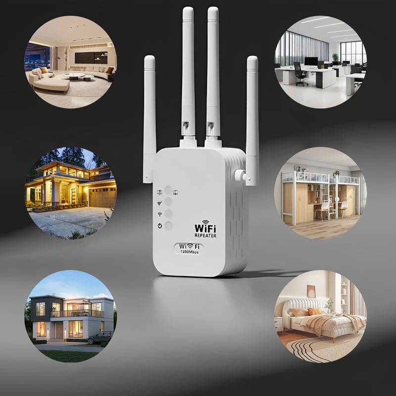🔥 2025 WLAN-Verstärker – 1200 Mbit/s, Dualband (5 GHz / 2,4 GHz) 📶 Maximale Signalverstärkung – stabile Verbindung im ganzen Haus!