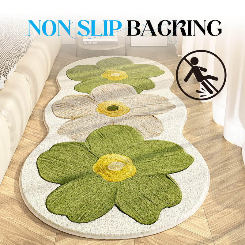 📢 Weicher Teppich mit unregelmäßigem Blumenmuster