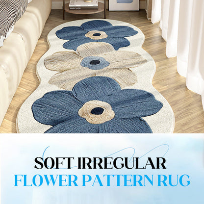 📢 Weicher Teppich mit unregelmäßigem Blumenmuster
