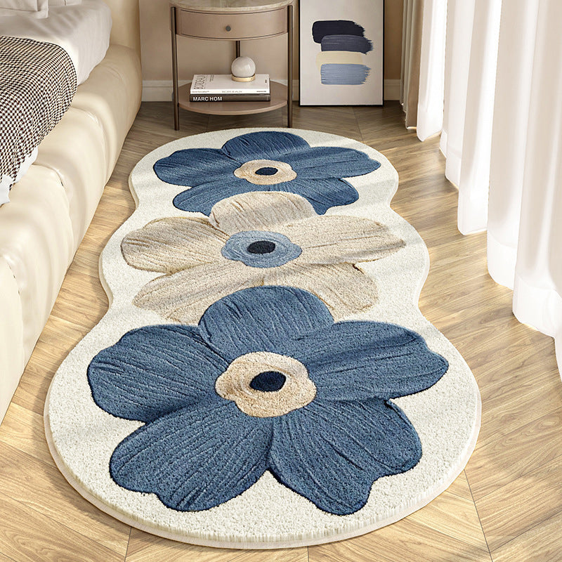 📢 Weicher Teppich mit unregelmäßigem Blumenmuster