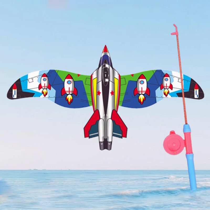 🎣 60% RABATT! 🪁 Angelruten-Drachen für Kinder – Einfach zu Steuern, Förderung der Koordination & Spaß im Freien 👧