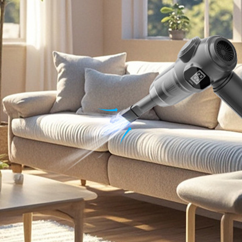 💎 -50% AUF DAS KABELOSE STAUBSAUGER-SET! 💎 25KPa Starkes Saugen & Blasen, LCD-Display & Komplett-Zubehör für Auto & Haushalt 🚗🏠