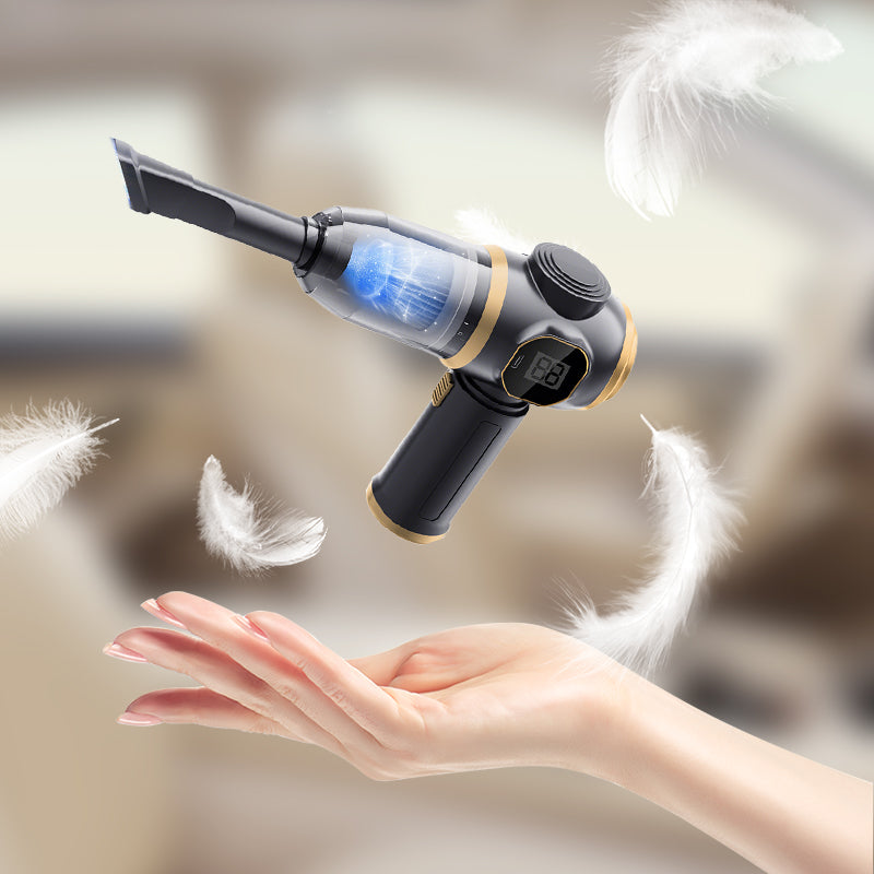 💎 -50% AUF DAS KABELOSE STAUBSAUGER-SET! 💎 25KPa Starkes Saugen & Blasen, LCD-Display & Komplett-Zubehör für Auto & Haushalt 🚗🏠