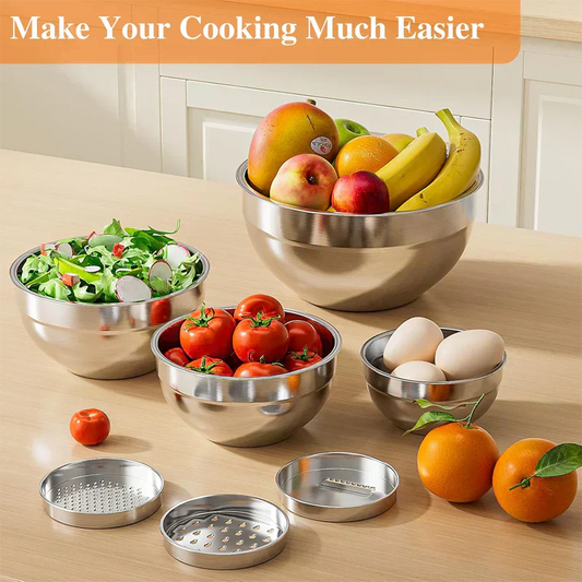🛍️ 60% RABATT! 🥣 6-teiliges Edelstahl-Schüssel-Set mit Deckel – Spritzschutz, vielseitig & stapelbar – Ideal für Salat, Backen & Aufbewahrung ✨