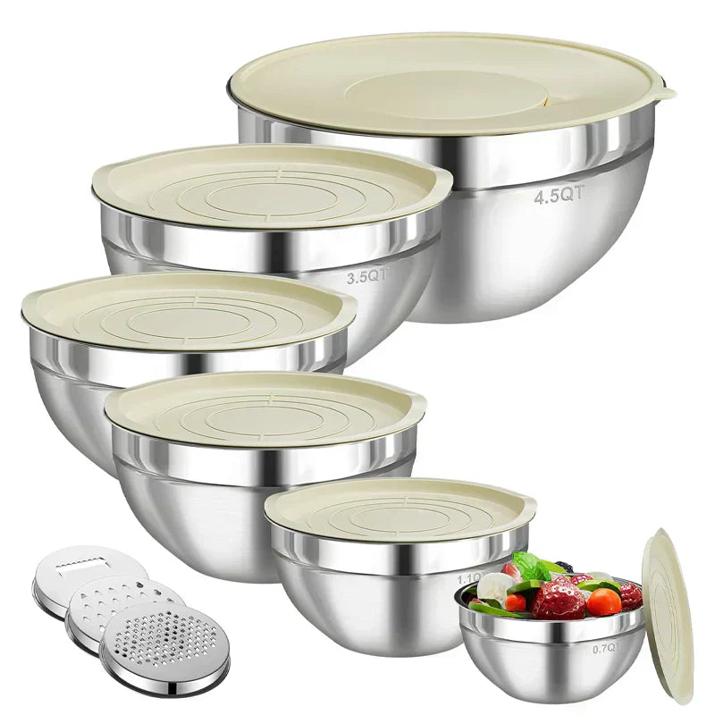 🛍️ 60% RABATT! 🥣 6-teiliges Edelstahl-Schüssel-Set mit Deckel – Spritzschutz, vielseitig & stapelbar – Ideal für Salat, Backen & Aufbewahrung ✨