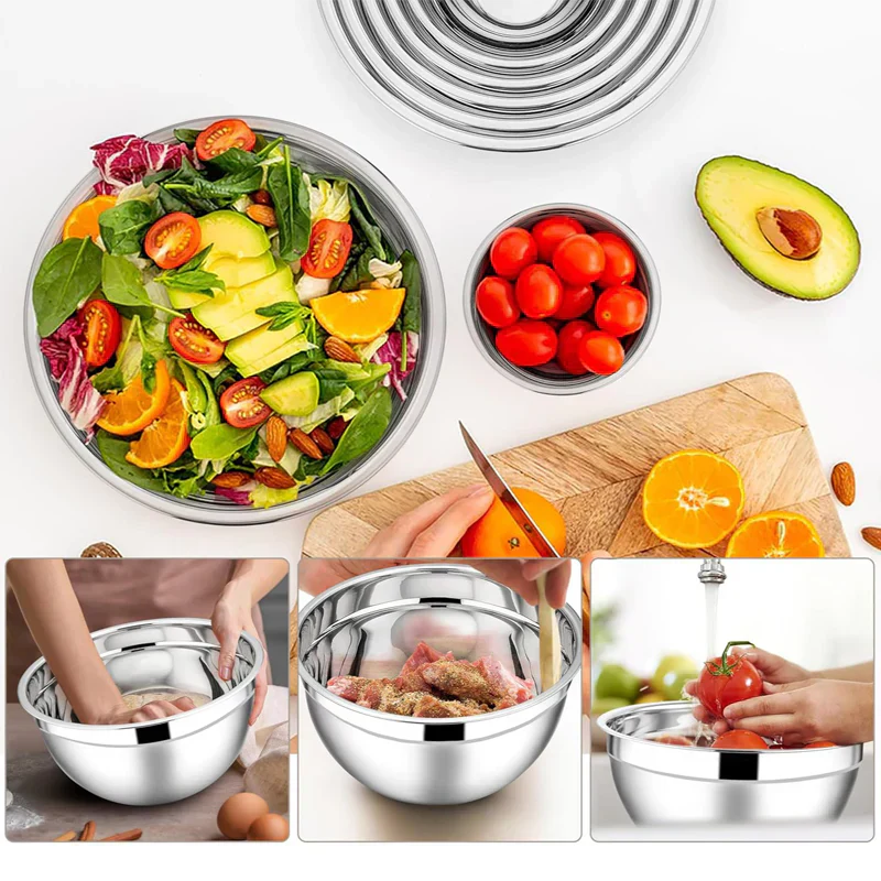 🛍️ 60% RABATT! 🥣 6-teiliges Edelstahl-Schüssel-Set mit Deckel – Spritzschutz, vielseitig & stapelbar – Ideal für Salat, Backen & Aufbewahrung ✨