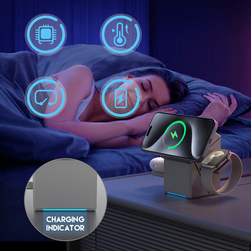 3-in-1 faltbare magnetische kabellose Ladestation