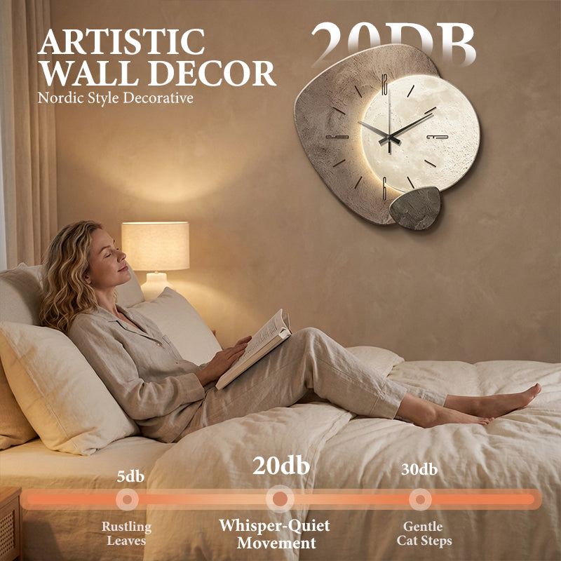 💎 -50% AUF DIE DEKORATIVE WANDUHR IM NORDISCHEN STIL! 💎 Künstlerisches Design, Flüsterleise & Sanfte Hintergrundbeleuchtung ✨