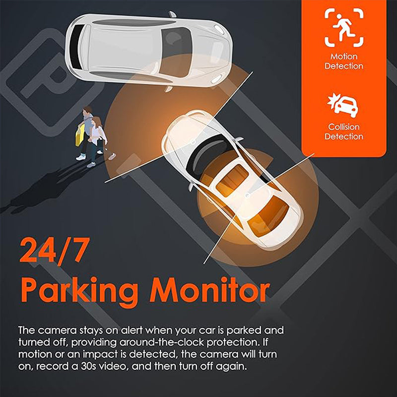 🏆60% RABATT 🚗 📹4-Channel HD Dashcam with Front Interior Rear Recording
