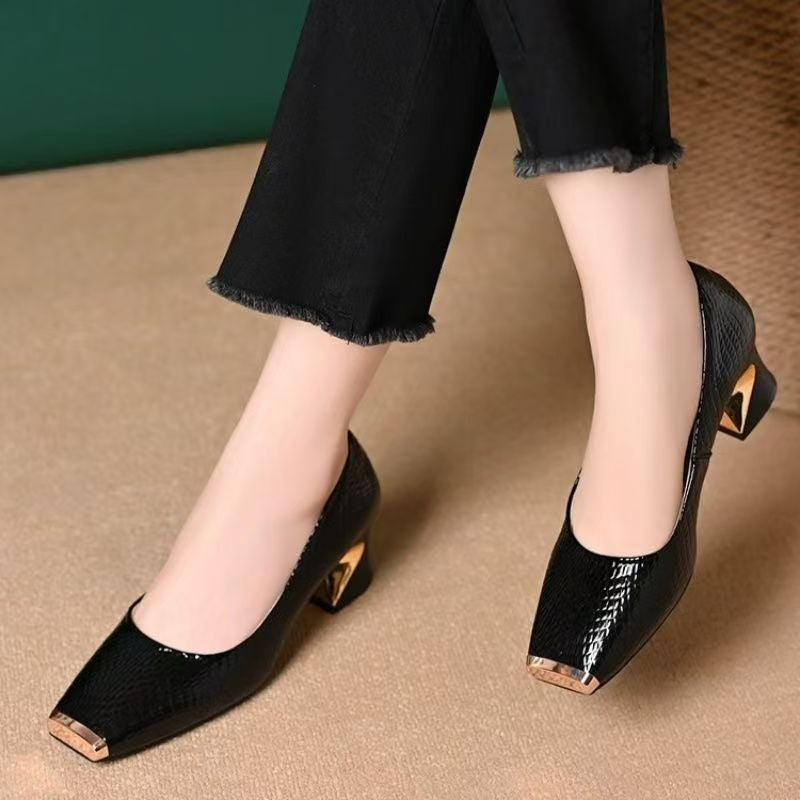 👠 54% RABATT! 🐍 Damenpumps mit Schlangenmuster & Blockabsatz – Stilvoll, Bequem & Perfekt für Besondere Anlässe ✨
