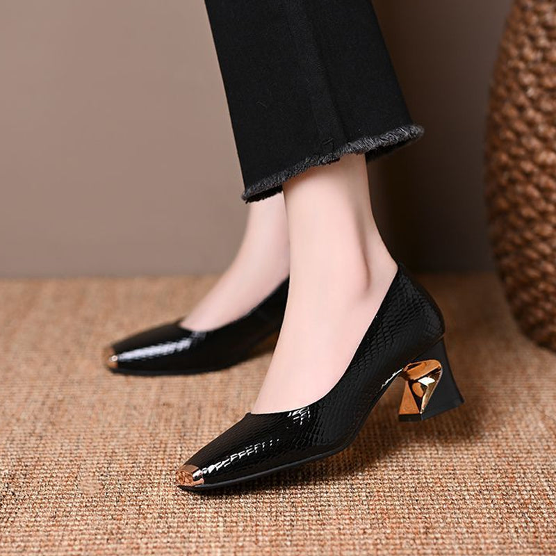 👠 54% RABATT! 🐍 Damenpumps mit Schlangenmuster & Blockabsatz – Stilvoll, Bequem & Perfekt für Besondere Anlässe ✨