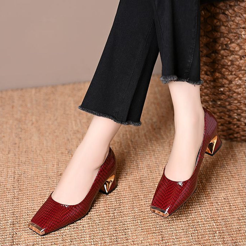 👠 54% RABATT! 🐍 Damenpumps mit Schlangenmuster & Blockabsatz – Stilvoll, Bequem & Perfekt für Besondere Anlässe ✨