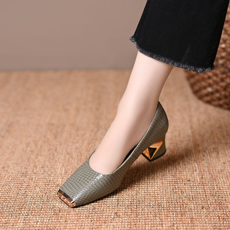 👠 54% RABATT! 🐍 Damenpumps mit Schlangenmuster & Blockabsatz – Stilvoll, Bequem & Perfekt für Besondere Anlässe ✨