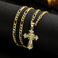 Herren-Kette mit Kreuz-Anhänger – Goldfarben ✝️💛