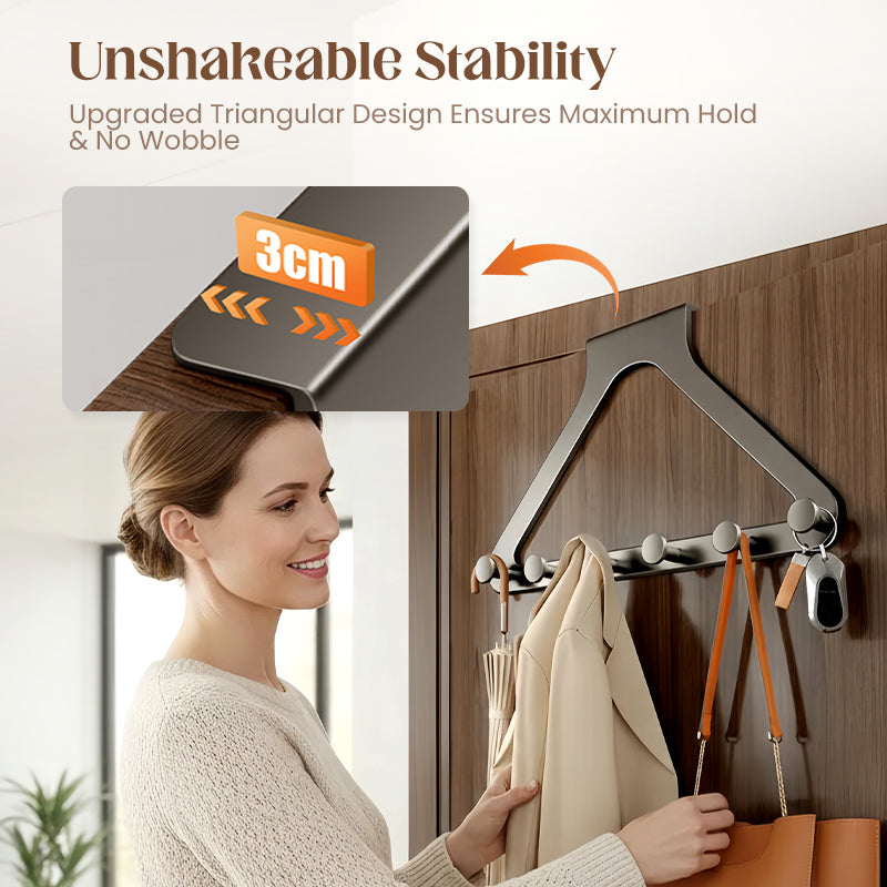 🚪 50% RABATT! 👕 Bohrfreie Türhängung – 6 Haken, Extra Breit & Montage in Sekunden 🛒